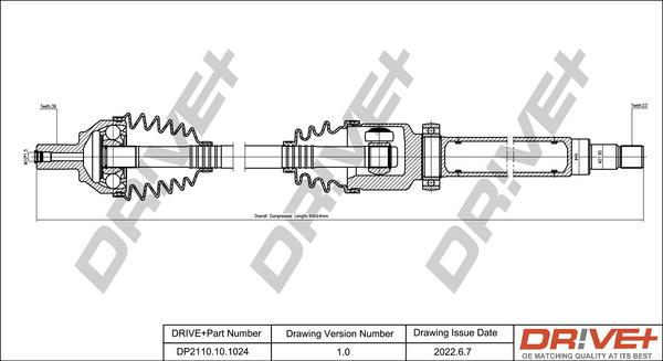 Dr!ve+ DP2110.10.1024 - Arbre de transmission cwaw.fr