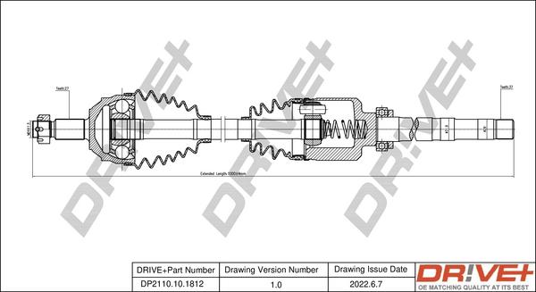 Dr!ve+ DP2110.10.1812 - Arbre de transmission cwaw.fr