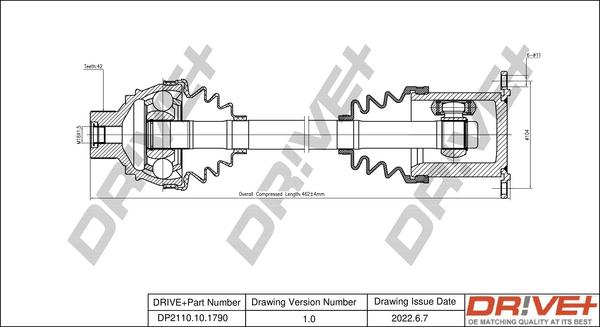 Dr!ve+ DP2110.10.1790 - Arbre de transmission cwaw.fr