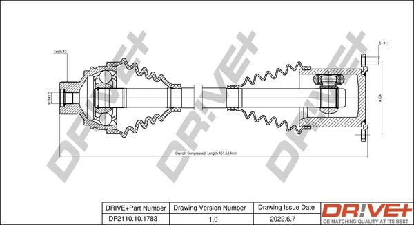 Dr!ve+ DP2110.10.1783 - Arbre de transmission cwaw.fr