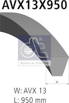 DT Spare Parts 4.80206 - Courroie trapézoïdale cwaw.fr