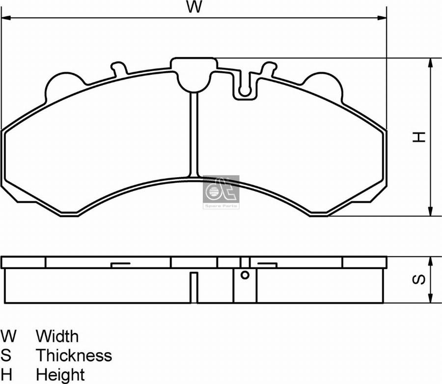 DT Spare Parts 15.00038 - Kit de plaquettes de frein, frein à disque cwaw.fr