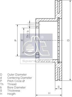 DT Spare Parts 6.61028 - Disque de frein cwaw.fr