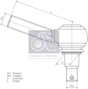 DT Spare Parts 2.53155 - Rotule de barre de connexion cwaw.fr