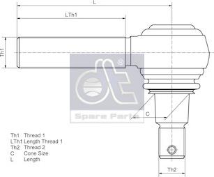 DT Spare Parts 1.19010 - Rotule de barre de connexion cwaw.fr