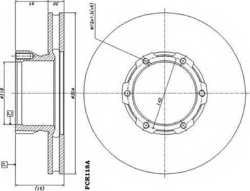 Duron DCR118A - Disque de frein cwaw.fr