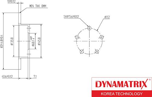 Dynamatrix DBD952 - Disque de frein cwaw.fr