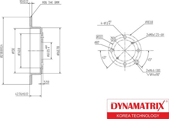 Dynamatrix DBD468 - Disque de frein cwaw.fr