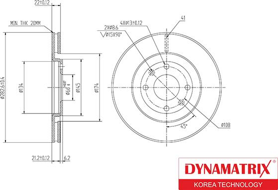 Dynamatrix DBD489 - Disque de frein cwaw.fr