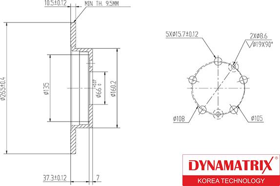 Dynamatrix DBD556 - Disque de frein cwaw.fr