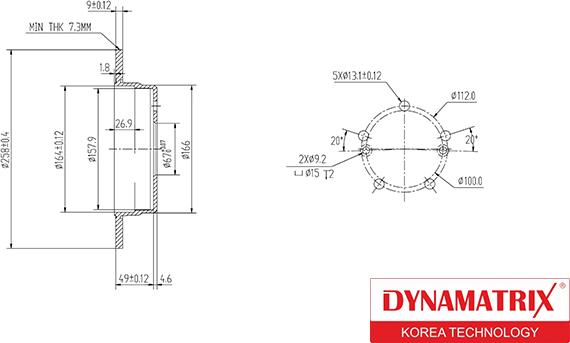 Dynamatrix DBD539 - Disque de frein cwaw.fr