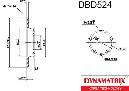 Dynamatrix DBD524 - Disque de frein cwaw.fr