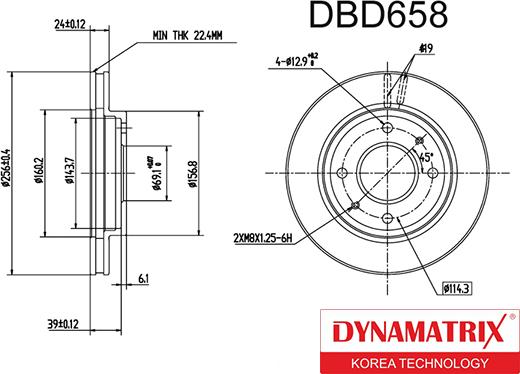 Dynamatrix DBD658 - Disque de frein cwaw.fr