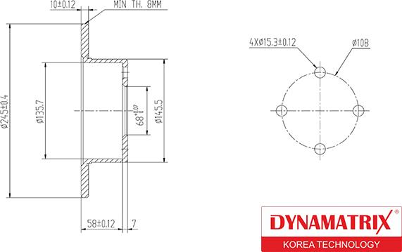 Dynamatrix DBD625 - Disque de frein cwaw.fr