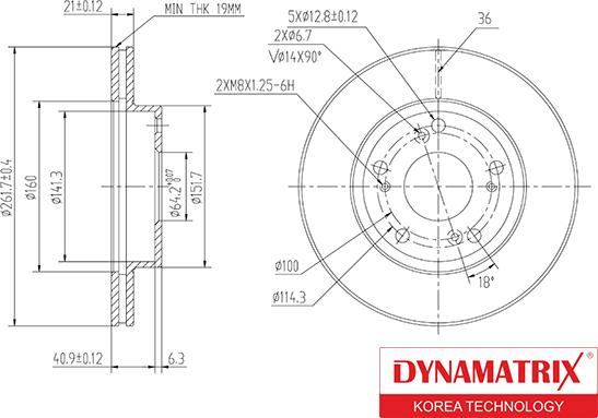 Dynamatrix DBD1939 - Disque de frein cwaw.fr