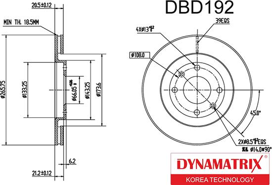 Dynamatrix DBD192 - Disque de frein cwaw.fr