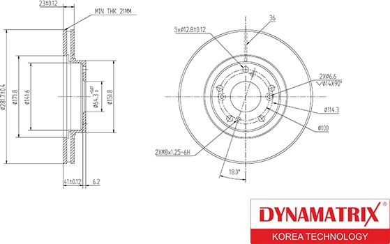 Dynamatrix DBD1496 - Disque de frein cwaw.fr