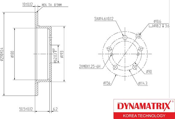 Dynamatrix DBD1409 - Disque de frein cwaw.fr