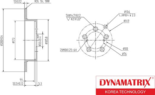 Dynamatrix DBD1406 - Disque de frein cwaw.fr