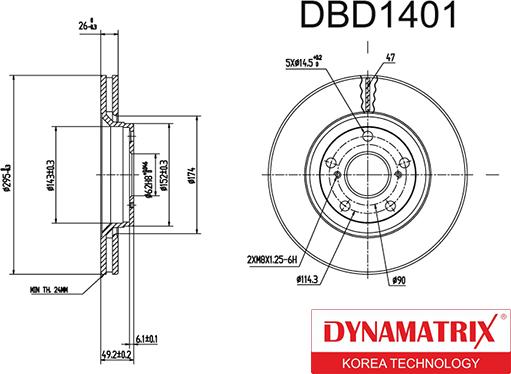 Dynamatrix DBD1401 - Disque de frein cwaw.fr