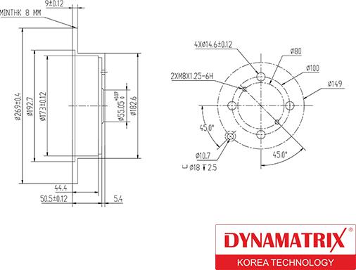 Dynamatrix DBD1417 - Disque de frein cwaw.fr