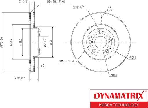 Dynamatrix DBD1484 - Disque de frein cwaw.fr