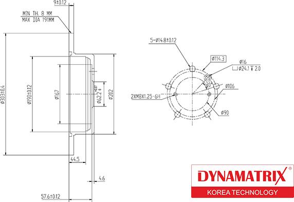 Dynamatrix DBD1486 - Disque de frein cwaw.fr