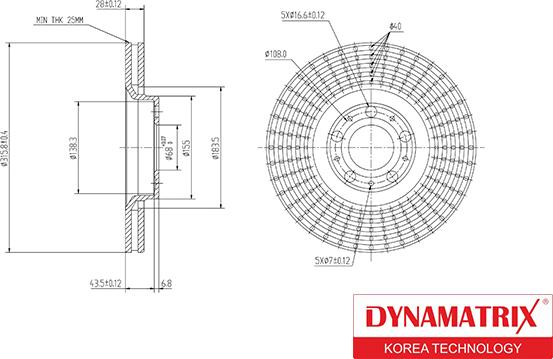 Dynamatrix DBD1426 - Disque de frein cwaw.fr