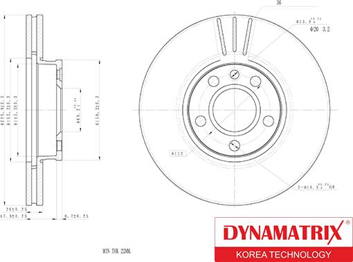 Dynamatrix DBD1559 - Disque de frein cwaw.fr