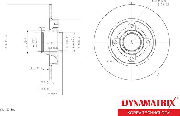 Dynamatrix DBD1564 - Disque de frein cwaw.fr