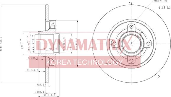 Dynamatrix DBD1561 - Disque de frein cwaw.fr