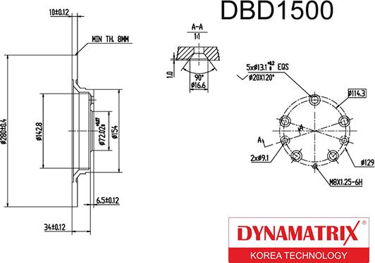 Dynamatrix DBD1500 - Disque de frein cwaw.fr