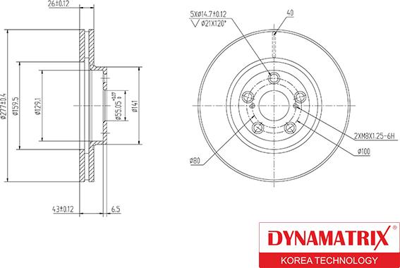 Dynamatrix DBD1508 - Disque de frein cwaw.fr