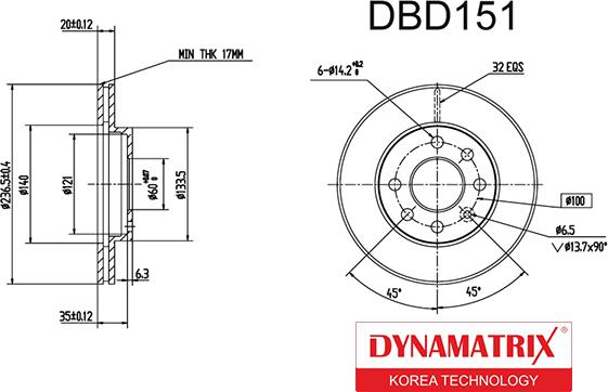 Dynamatrix DBD151 - Disque de frein cwaw.fr