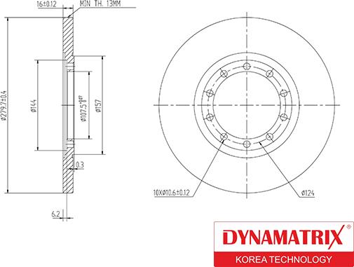 Dynamatrix DBD1537 - Disque de frein cwaw.fr