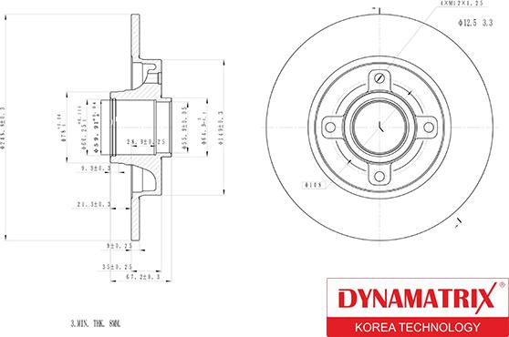 Dynamatrix DBD1523 - Disque de frein cwaw.fr