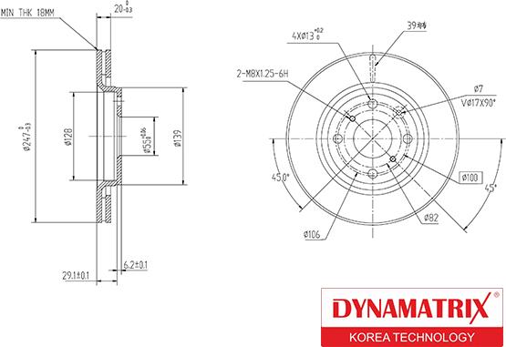 Dynamatrix DBD1527 - Disque de frein cwaw.fr