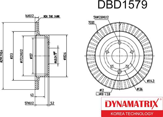 Dynamatrix DBD1579 - Disque de frein cwaw.fr