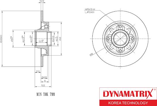 Dynamatrix DBD1696 - Disque de frein cwaw.fr