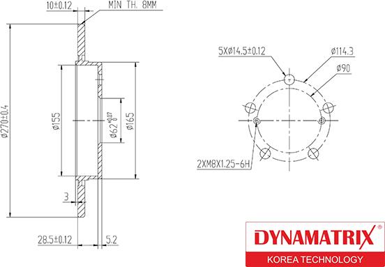 Dynamatrix DBD1645 - Disque de frein cwaw.fr