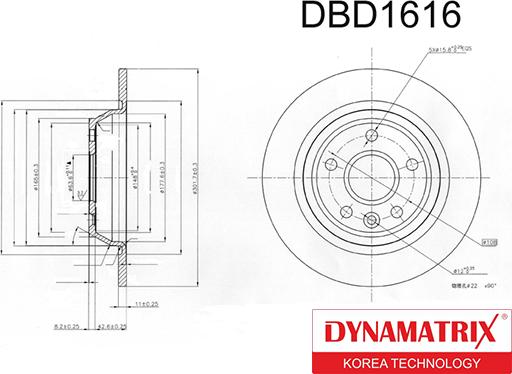 Dynamatrix DBD1616 - Disque de frein cwaw.fr