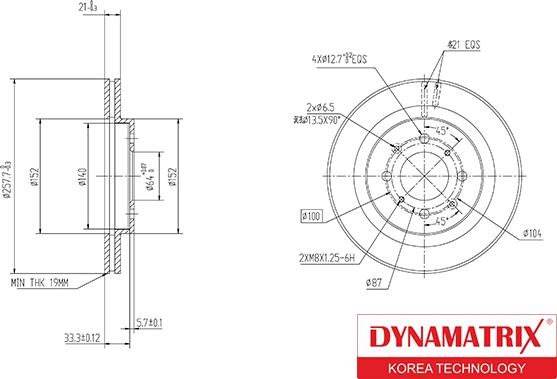 Dynamatrix DBD1610 - Disque de frein cwaw.fr