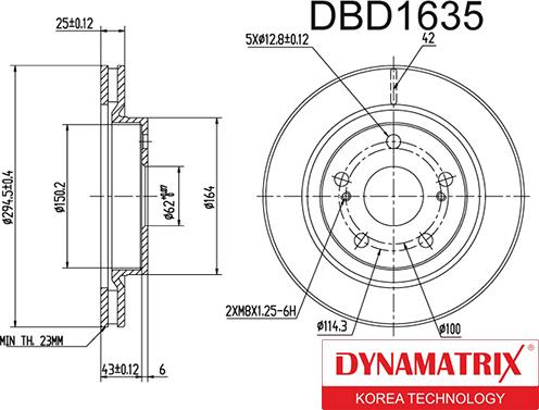 Dynamatrix DBD1635 - Disque de frein cwaw.fr