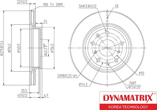 Dynamatrix DBD1620 - Disque de frein cwaw.fr