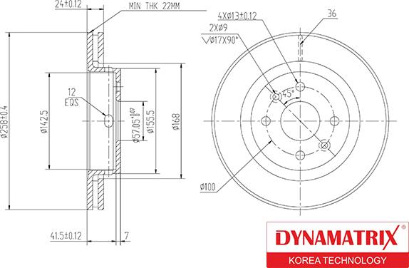 Dynamatrix DBD1628 - Disque de frein cwaw.fr