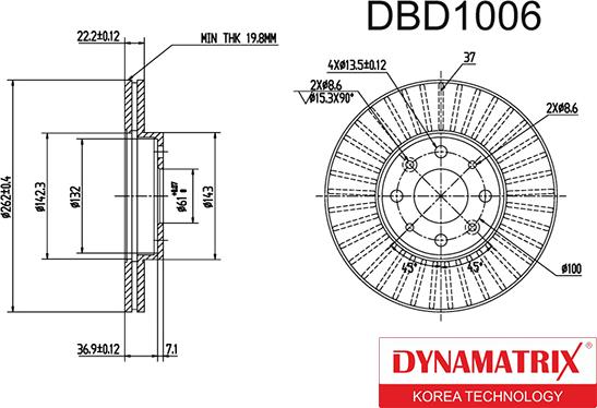 Dynamatrix DBD1006 - Disque de frein cwaw.fr