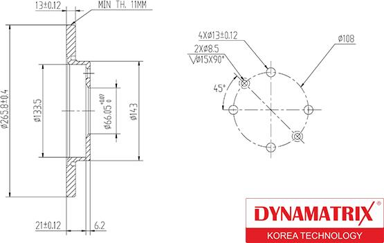 Dynamatrix DBD1000 - Disque de frein cwaw.fr