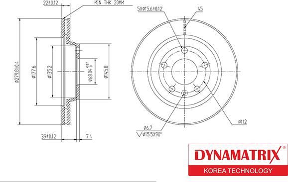 Dynamatrix DBD1003 - Disque de frein cwaw.fr