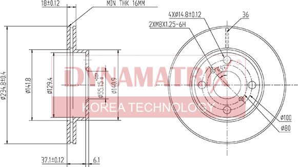 Dynamatrix DBD1084 - Disque de frein cwaw.fr