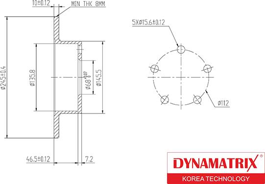 Dynamatrix DBD1033 - Disque de frein cwaw.fr